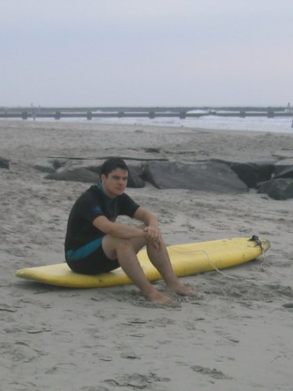Here I am sitting defeated on my surfboard
